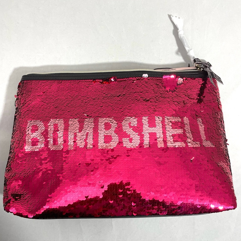 Victoris secret Bombshell sequined make up toiletry pouch